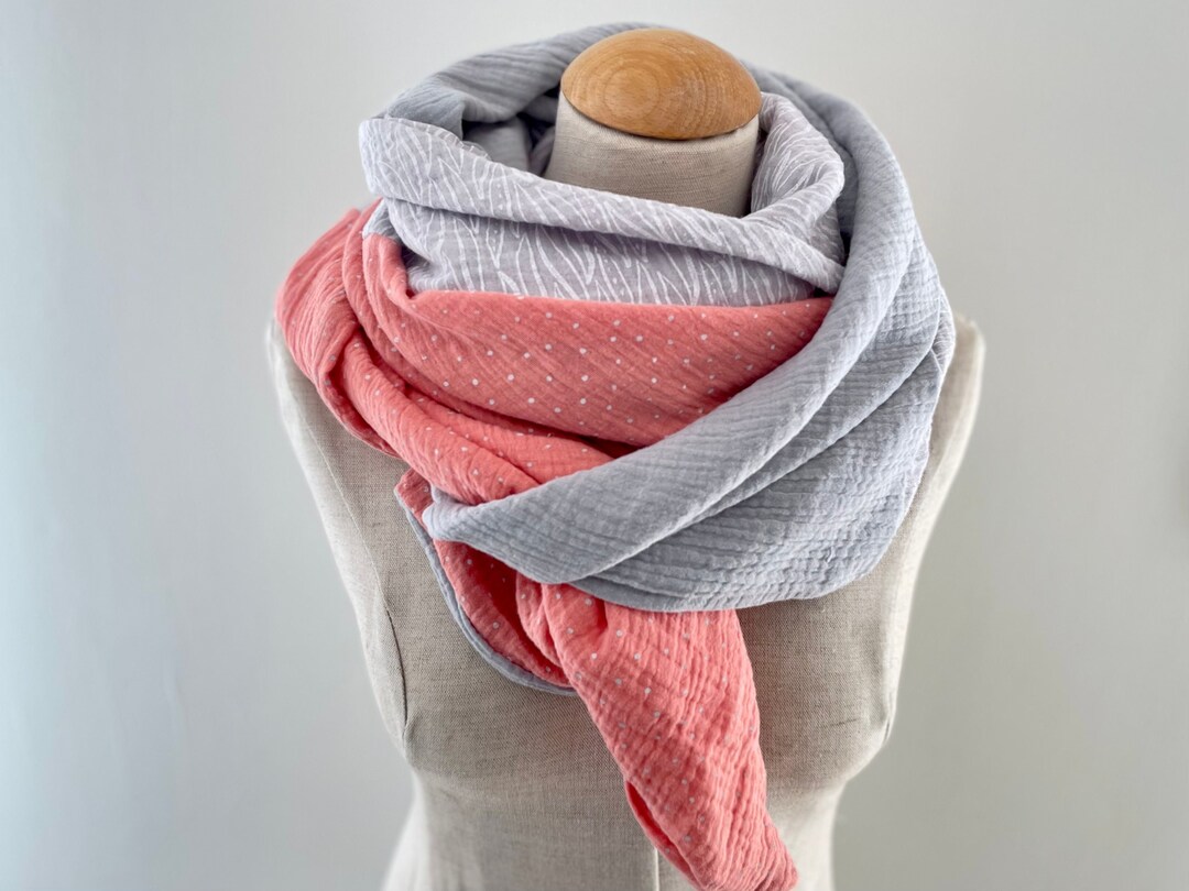 Sciarpa in mussola XXL, sciarpa avvolgente, sciarpa ad anello