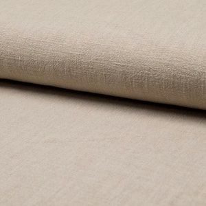 Linen Fabric Stonewashed Natural Beige White Taupe image 3
