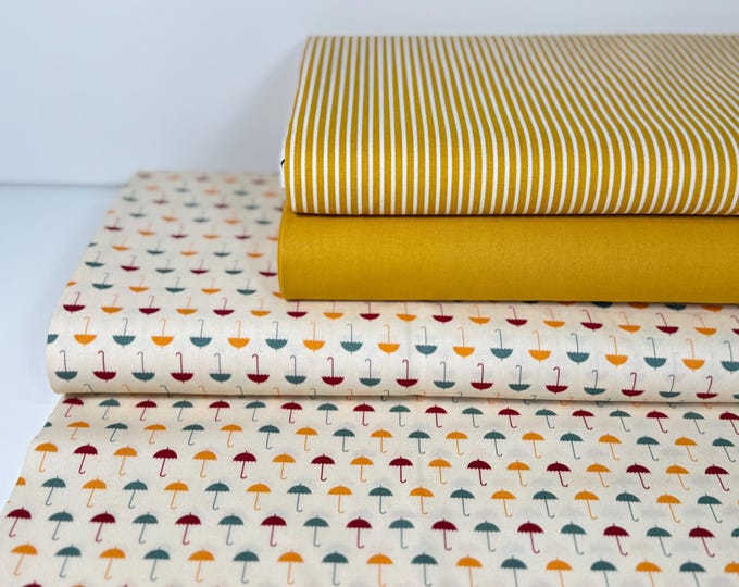 Fabric Patchwork Cotton Cotton Curry Yellow Fabric Package Stripes Children's Fabric Uni Retro