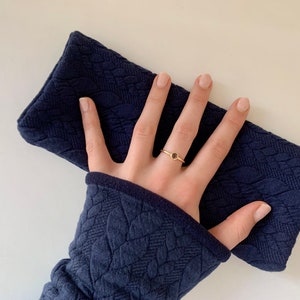 Arm warmers, wrist warmers, muffs, knitted fleece winter lined