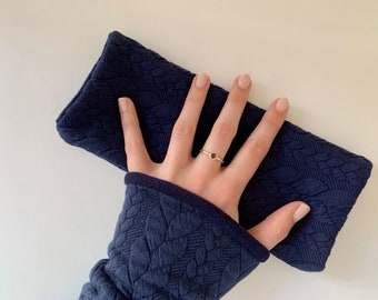 Arm warmers, wrist warmers, muffs, knitted fleece winter lined