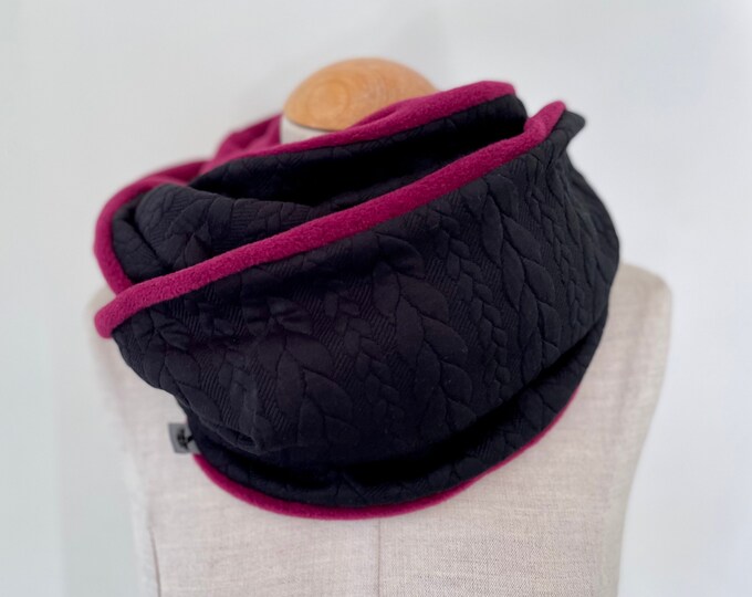 Loop scarf loop tube scarf scarf gray jersey fleece jersey scarf
