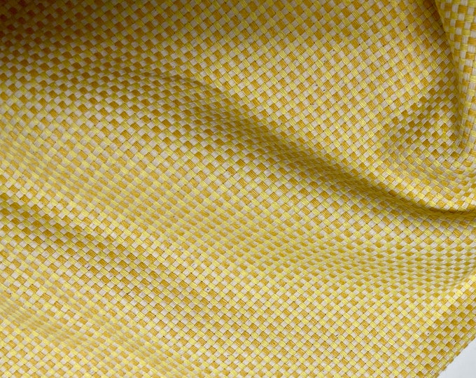 SALE 1 Meter Cotton Fabric Bag Fabric Cotton Fabric Canvas Decorative Fabric Yellow Curry Check Pillow Curtains