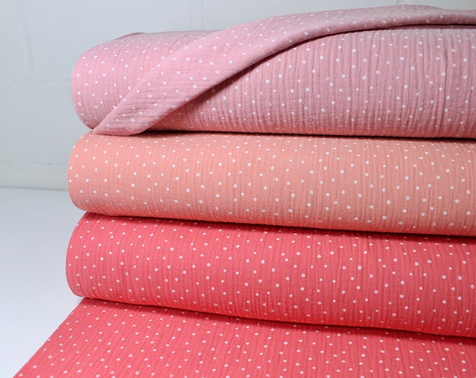 Muslin Double Gauze Cotton Fabric Muslin Dots