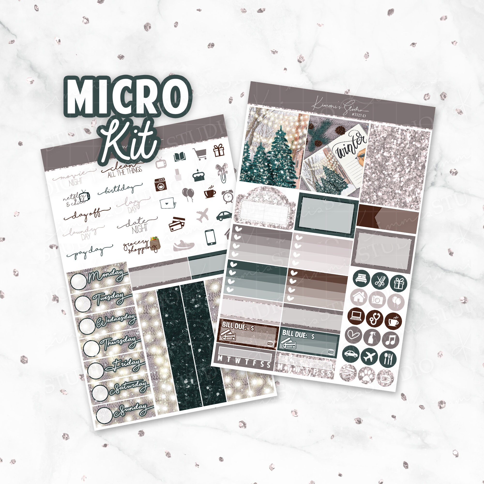 Paper Cozy Snow Planner Sticker Kit Winter Christmas Tree 3327-D ...