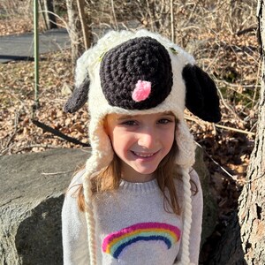 Hand Knit Sheep Hat for Kids | Fully Lined and Super Warm | Made to Order by Keep'em in Stitches