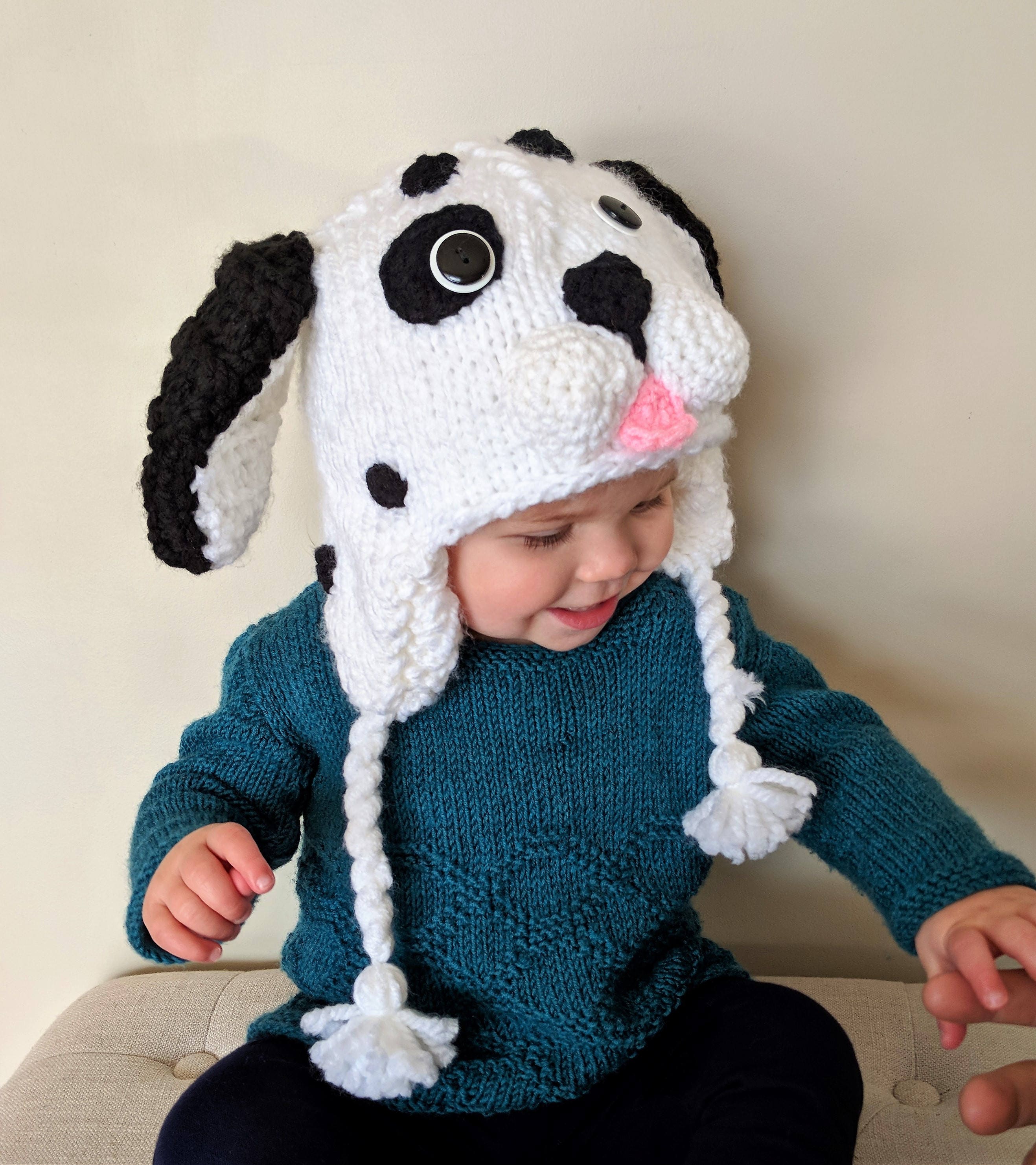 Hand Knit Puppy Dog Hat for Toddlers Children's Floppy Etsy
