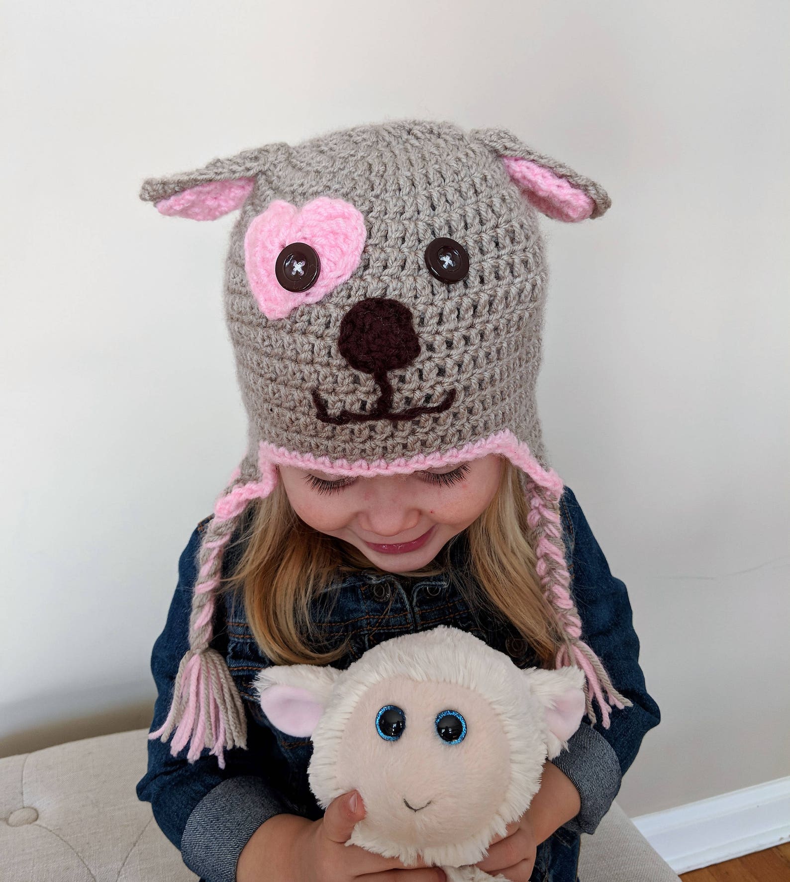 Hand Knit Puppy Dog Hats for Toddlers Children's Knit Etsy