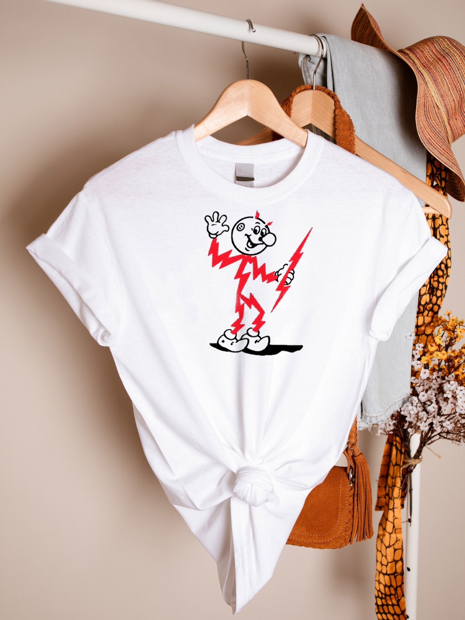 Discover Reddy Kilowatt Retro Mascot T-Shirt - Hoodie - Crewneck Sweatshirt