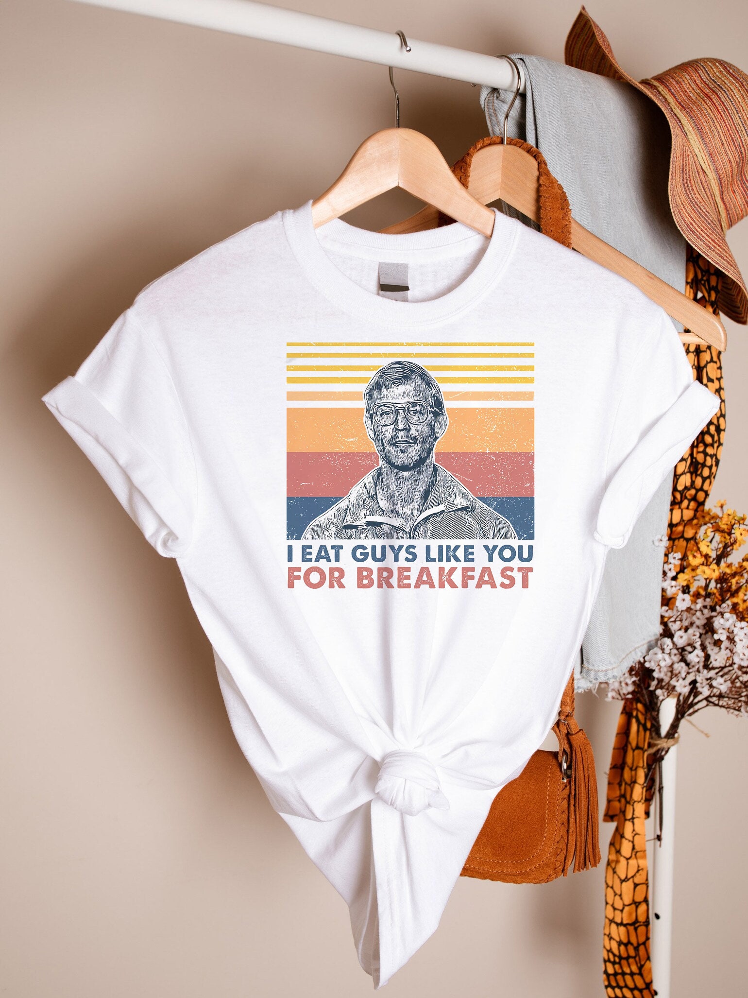 Discover I Eat Guys Like You for Breakfast Vintage T Shirt Horror Halloween Costume T Shirt Jeffrey Dahmer T-Shirt - Hoodie - Crewneck Sweatshirt