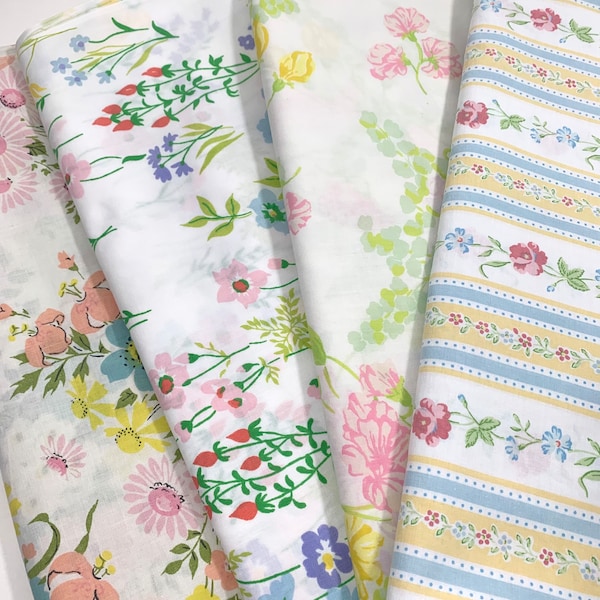 Floral Bedding Flat Sheet Mix and Match Choice of Size and Pattern Sewing Craft Fabric