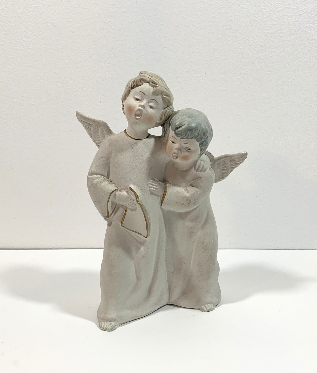 Christmas Holiday Singing Angel Figurine Paper Mache Angels Etsy