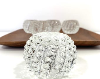 Sea Urchin Heavy Glass Votive Tea Light Candle Holder Candleholder