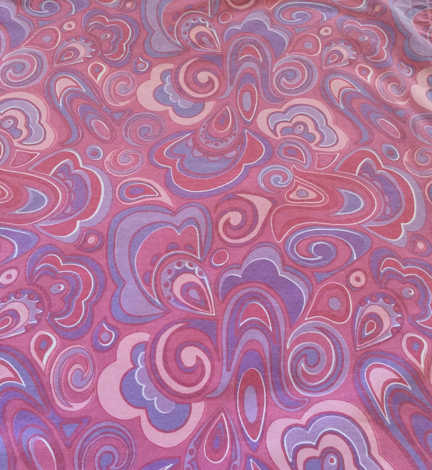 Springmaid Pink Purple Swirl Psychedelic Retro Double/Full | Etsy