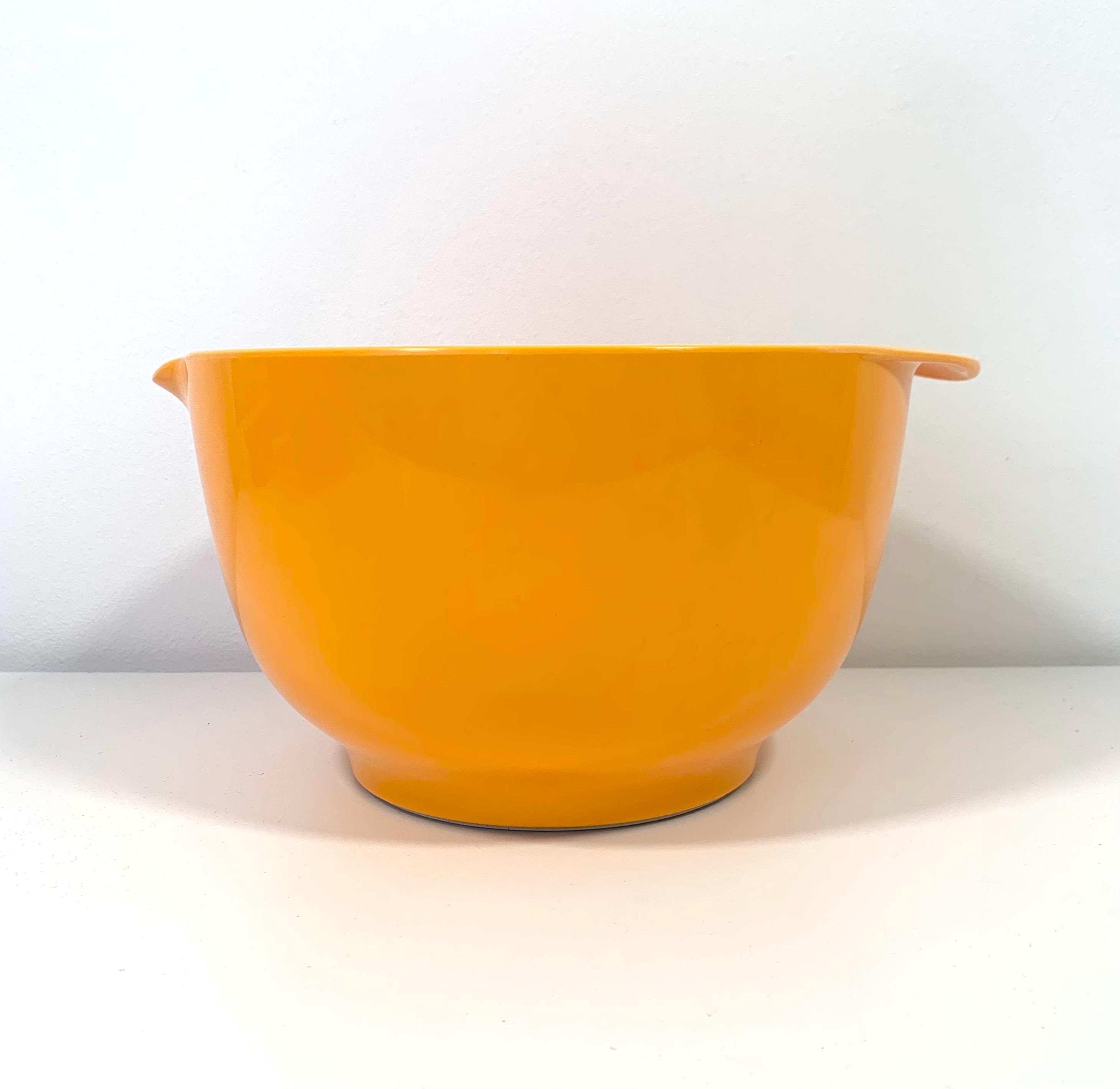Rosti Mepal Yellow Orange Large Mixing Bowl Vintage Danish