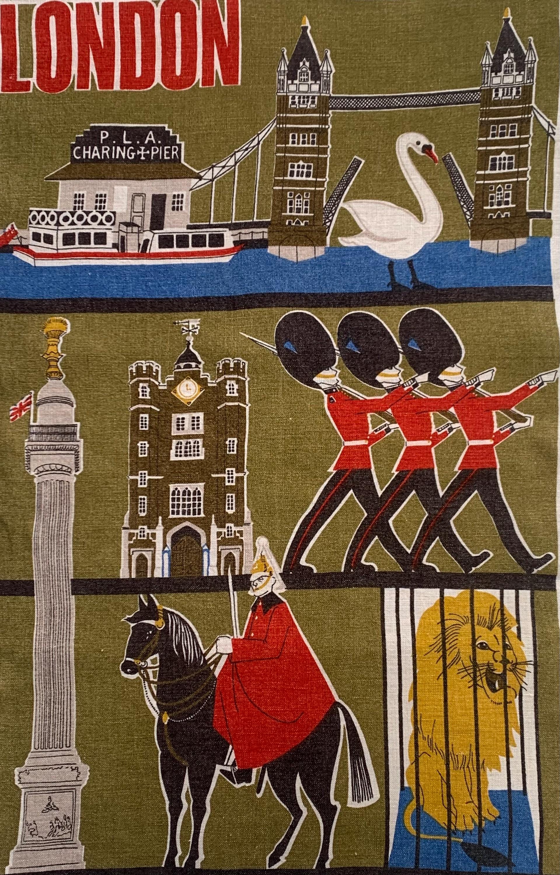 London tea towel - Etsy 日本
