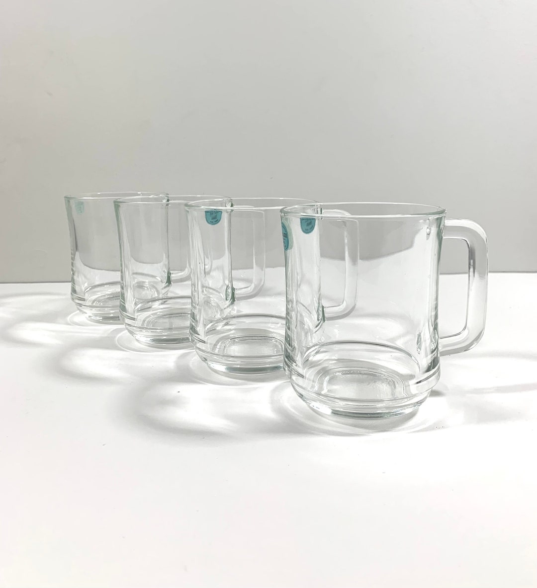 Krups Glass Coffee Cups Mugs Vintage Tempured Glass Mugs Made Etsy