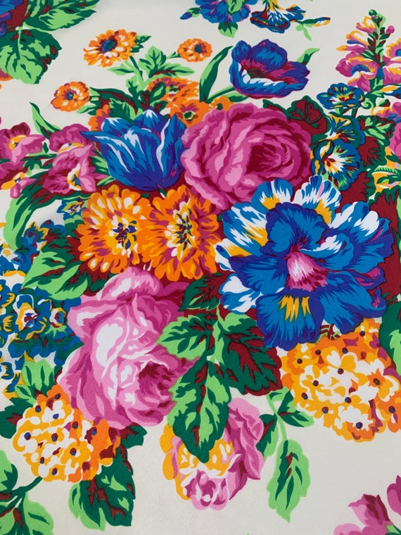 Italian Floral Print Scarf Vintage Paul Harris Bol