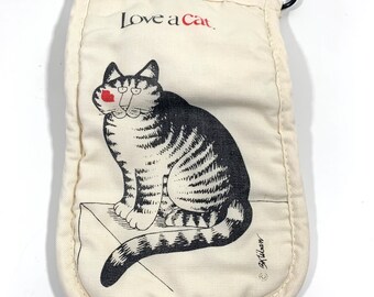 Mitaines Kliban pour four avec chat vintage B. Hap Kliban Love a Cat, coussin chauffant de collection pour la cuisine