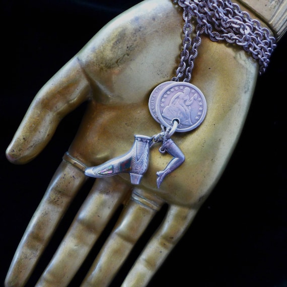 Victorian Sterling Silver and Scottish Agate Lady… - image 1