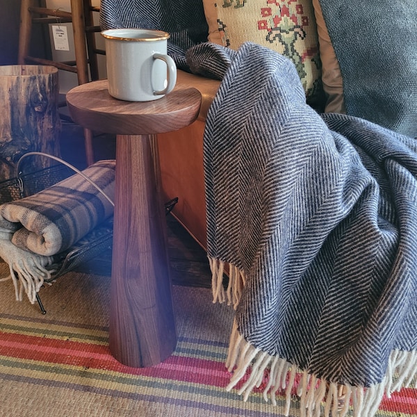 Wood Drink Table Walnut