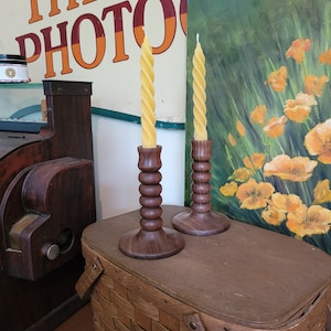 Wood Candle Holders