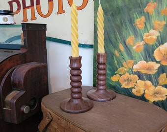 Wood Candle Holders