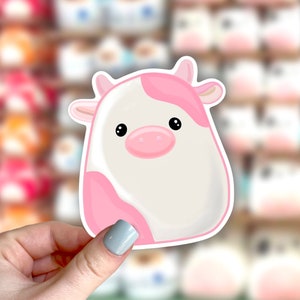 Squishmallow Pink Cow Sticker Vinyl Quote Phone Case Tablet | Etsy