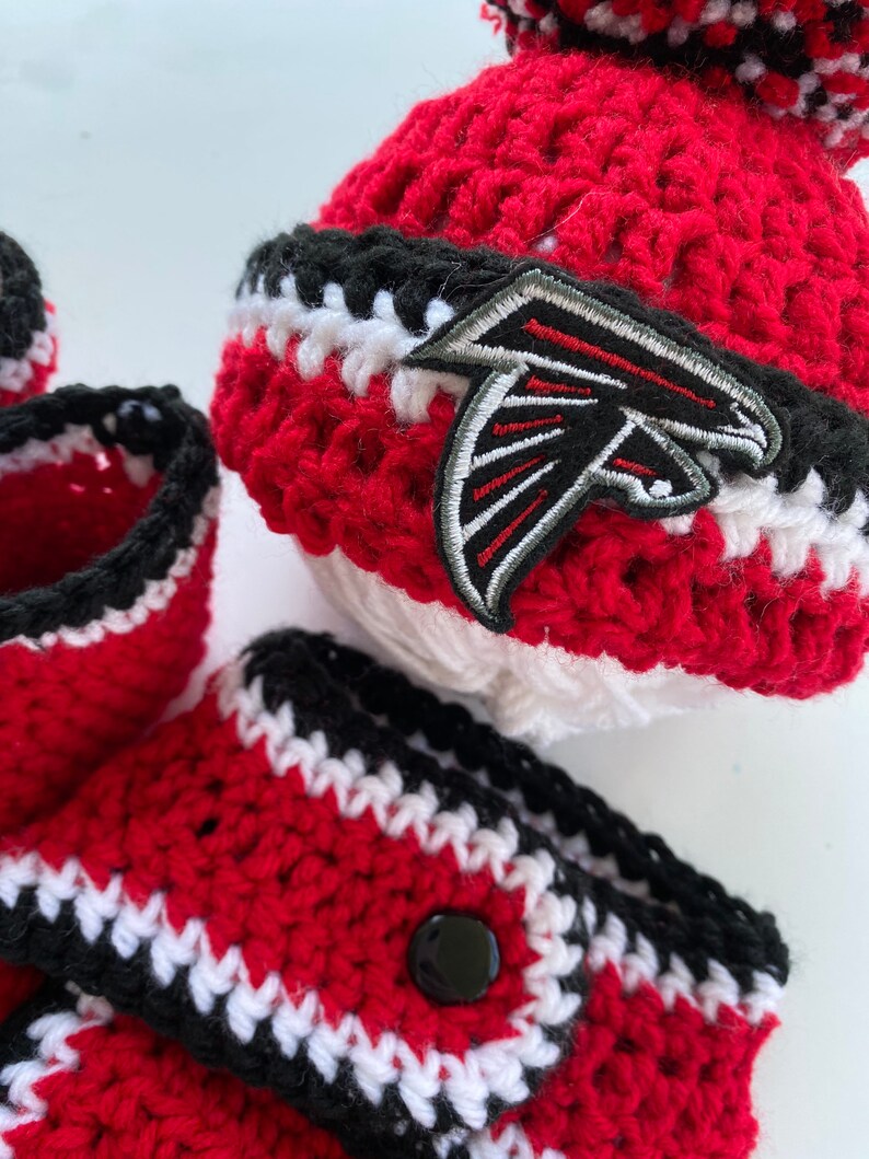 Falcons Atlanta Hat Baby Boy Hat Set Newborn Hospital Beanie Etsy