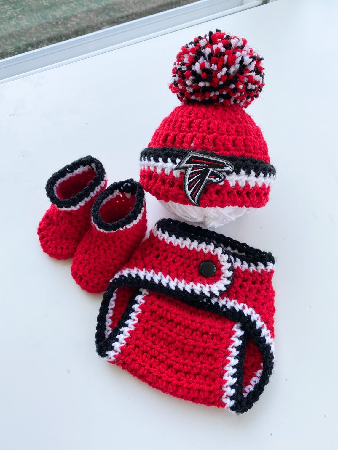 Falcons Atlanta Hat Baby Boy Hat Set Newborn Hospital Beanie Etsy