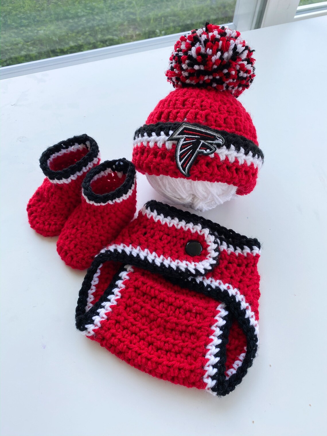 Falcons Atlanta Hat Baby Boy Hat Set Newborn Hospital Beanie Etsy