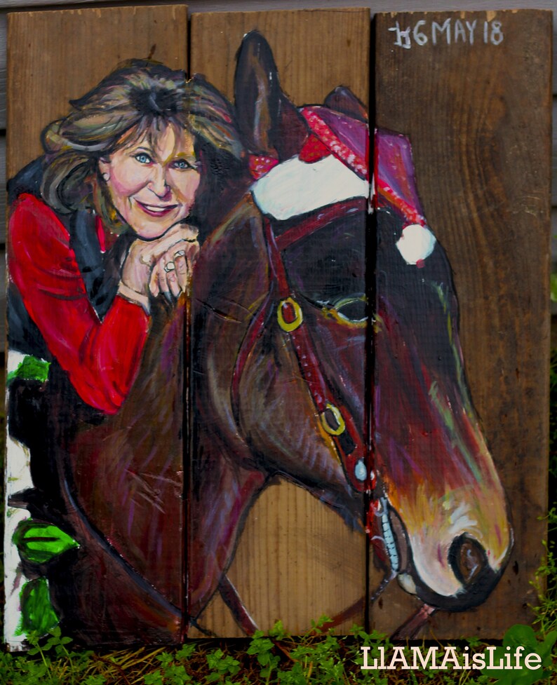 Custom Barn Wood Painting Portrait Etsy