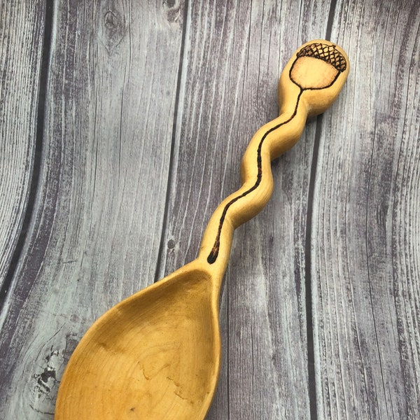 Hand Carved Wooden Spoon, Hand Carved spoon, kitchen gadget, Rustic, gift for her, chef gift, baker gift, spoon, eclectic, wooden spoon