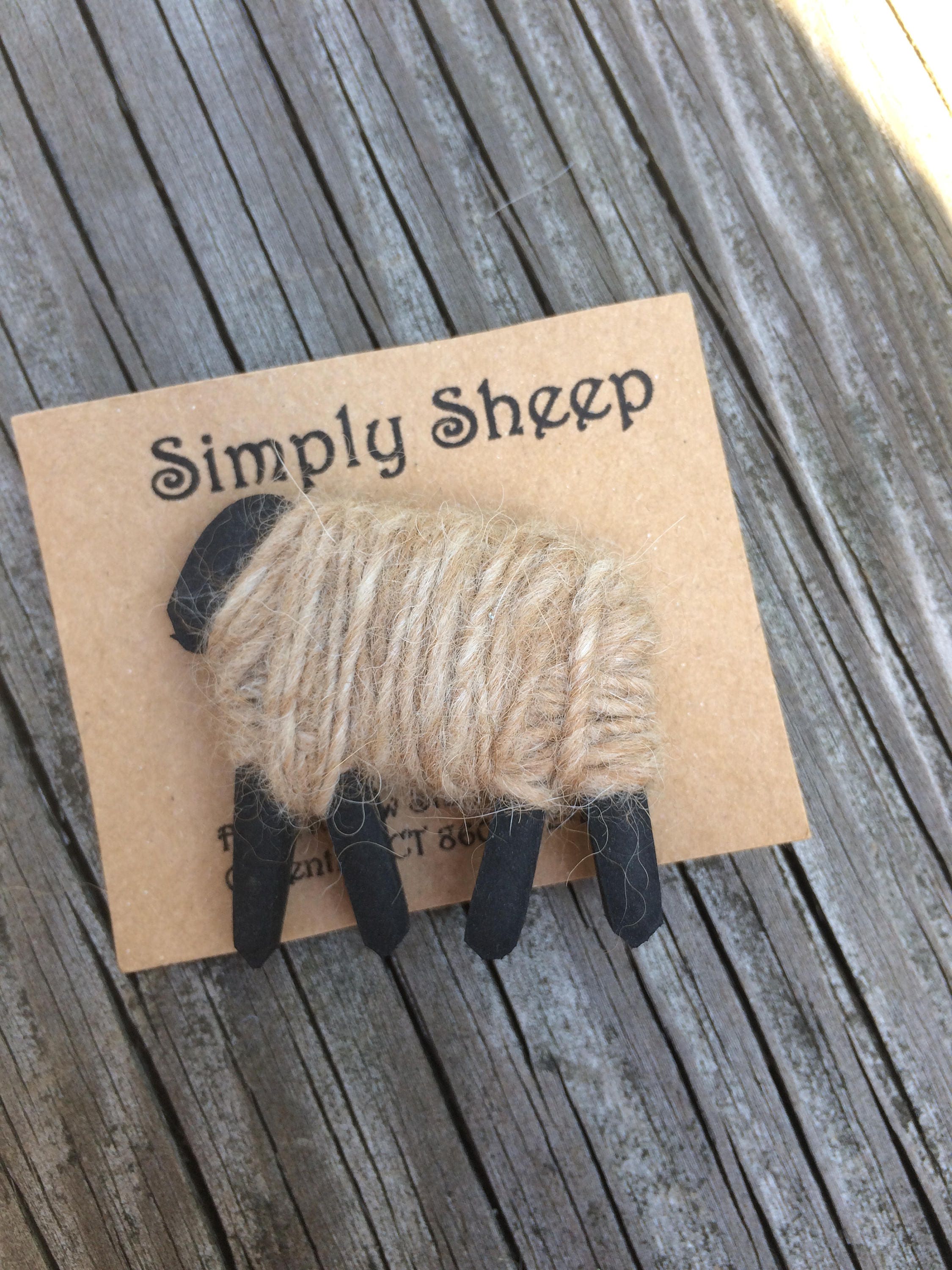 Sheep Pin Wool Pin Wool Wrapped Sheep Pin Lapel Pin Etsy
