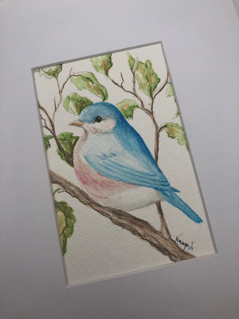 Original Art Colored Pencil Matted Art Office Art Wall Etsy