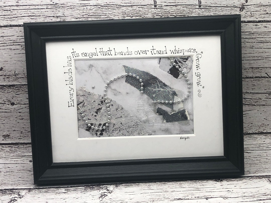 Original Collage Art, Inspirational, Framed Art, Inspirational Collage