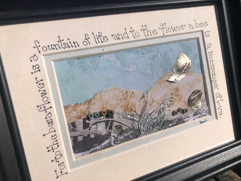 Original Collage Art, Inspirational, Framed Art, Inspirational Collage