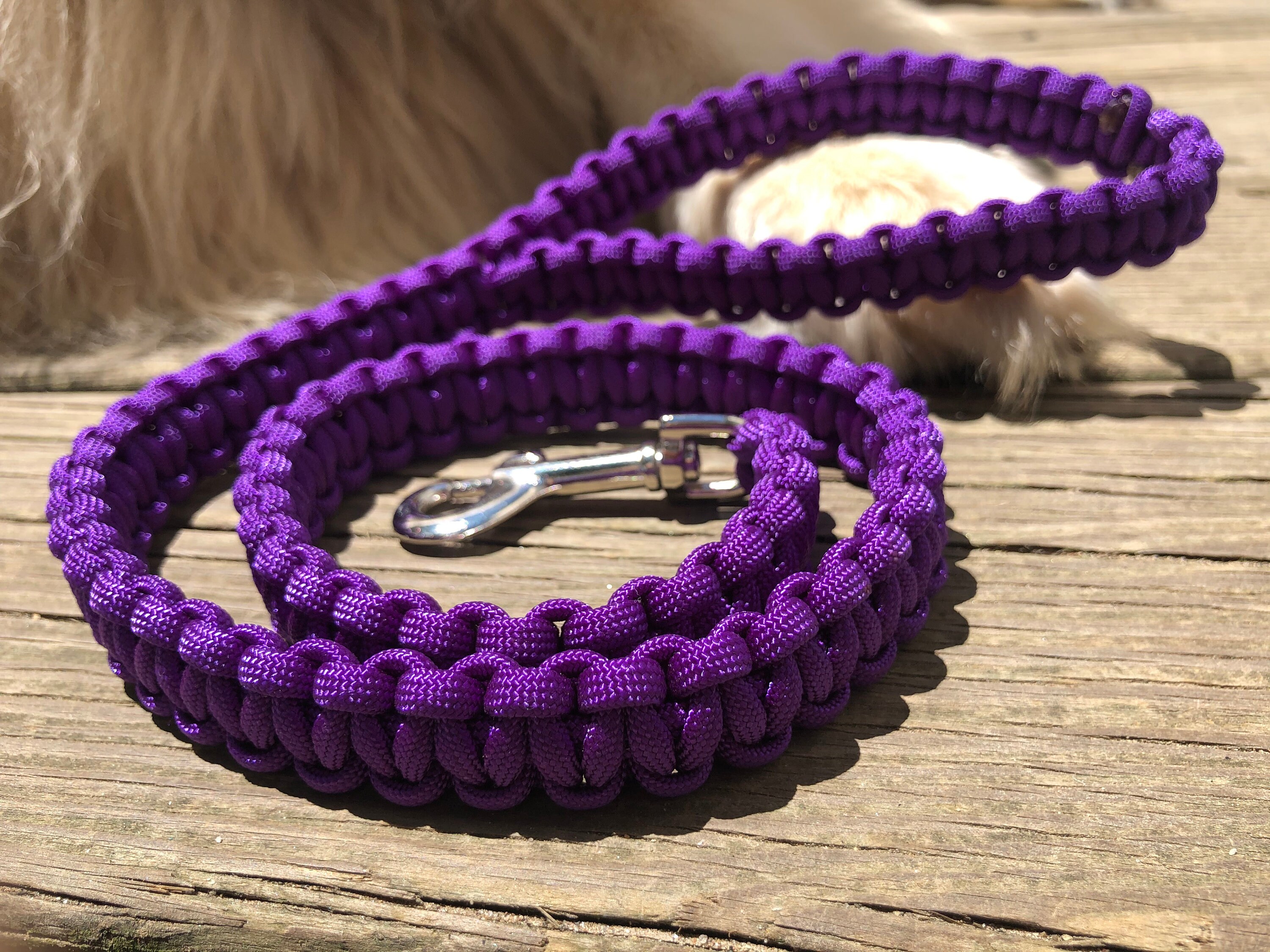 Dog leash 2 Foot Paracord Dog Leash Handmade Paracord Dog Etsy