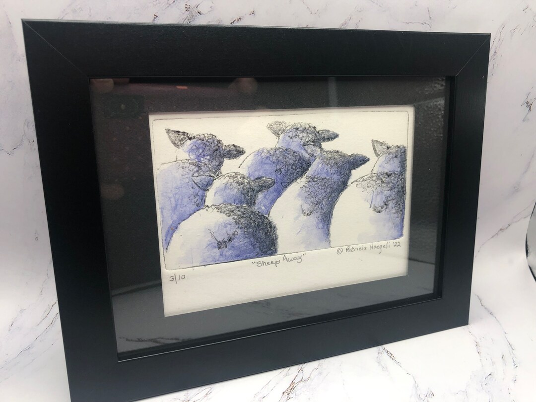 Original Intaglio Print, Matted Art, Office Art, Wall Art, Country ...