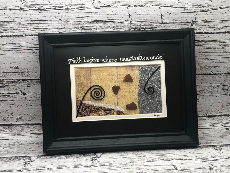 Original Collage Art Inspirational Framed Art Inspirational Etsy