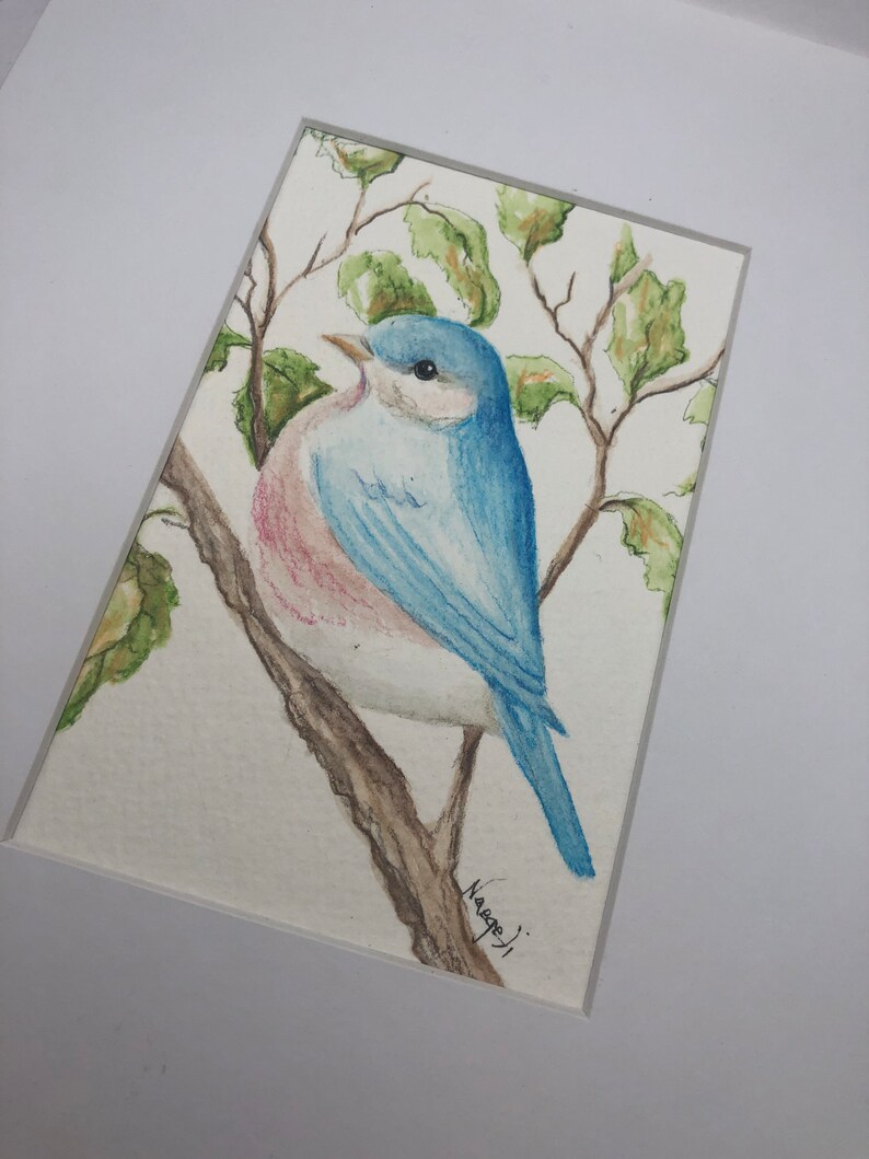 Original Art Colored Pencil Matted Art Office Art Wall Etsy