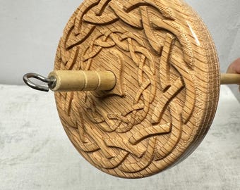Handcrafted Maple Top Whorl Drop Spindle: Wood Fiber Art Tool  3 ounce