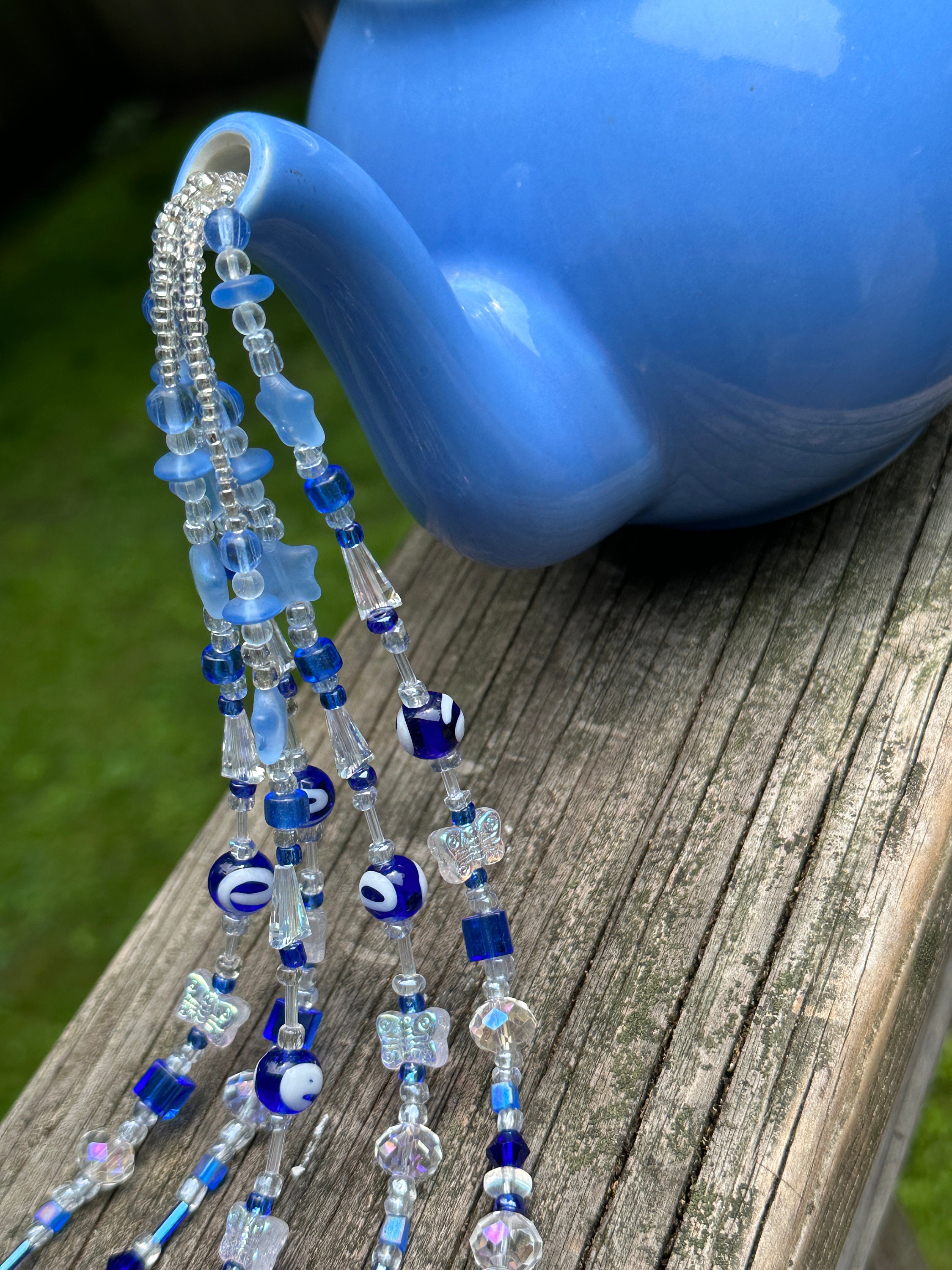 Suncatcher Teapot Suncatcher Outdoor Suncatcher Beaded Etsy