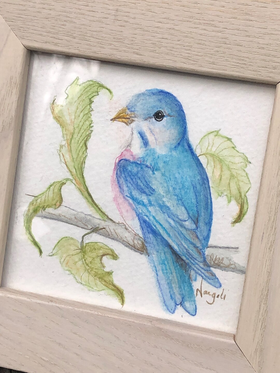 Original Art, Colored Pencil, Framed Art, Office Art, Wall Art, Country Decor, Farm Decor