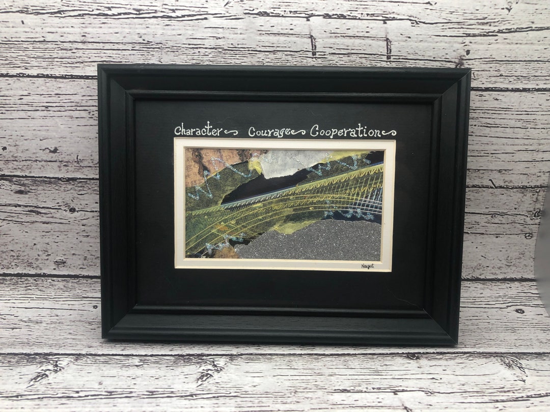 Original Collage Art Inspirational Framed Art Inspirational Etsy