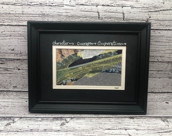 Inspirational Collage Art: Handmade Framed Mixed Media (6x8)