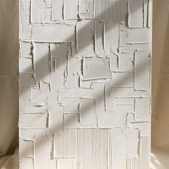 White Textured Canvas Wall Art, Abstract White Wall Decor, Modern and  Minimalist 3D Wall Art - Etsy