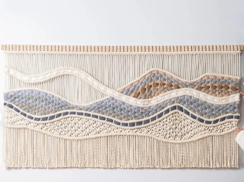 beachy decorating ideas beachy woven fiber wall tapestry from etsy