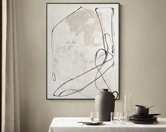 Beige Wabi-Sabi Beige Abstract art Large Beige Textured Wall Art Wall Art 3D Abstract Art Framed Abstract Painting Minimalistic Art