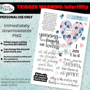 printable planner stickers: MOTHERLODE of Longing, infertility awareness, infertility lettered quotes, grief quotes journals & planners